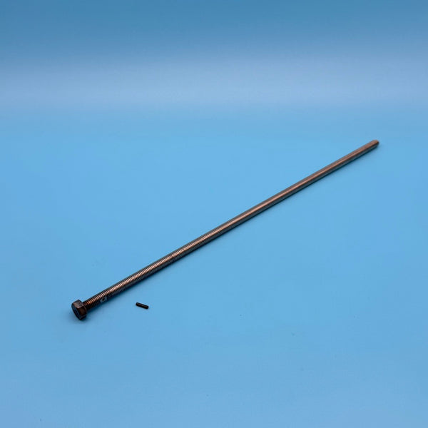 Marine-grade threaded replacement rod with hex head and slip pin for Thule bike rack.