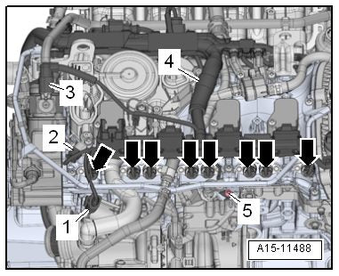 Disconnecting the N249, G300, and N276 engine connectors and cam adjustment actuator