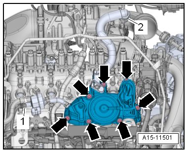 Disconnecting the N80 connector and crankcase ventilation hose