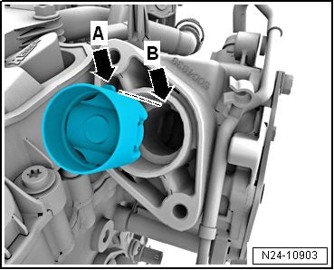 Removing the high-pressure fuel pump mounting bolts