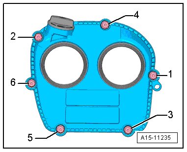 Unclipping the guide tube and removing the upper timing chain cover